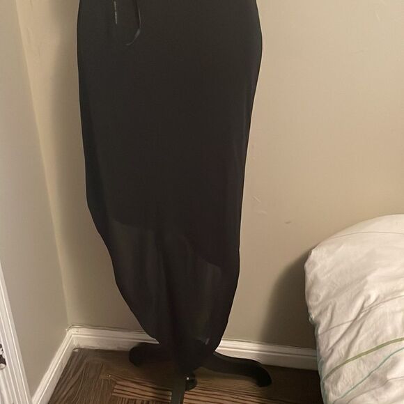 EUC! David Meister Halter Asymmetrical "Little Black Dress" - Size 0/2 - Picture 6 of 8